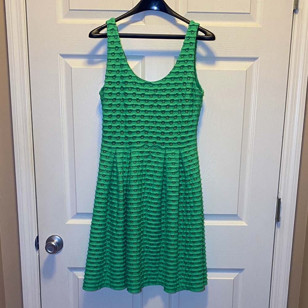 Green eyelet dress